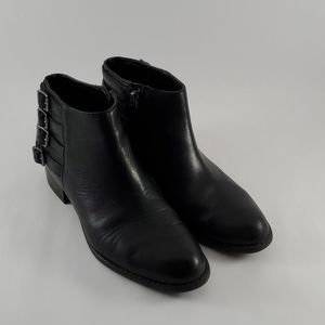 Franco Sarto Black Leather Boots Size 8